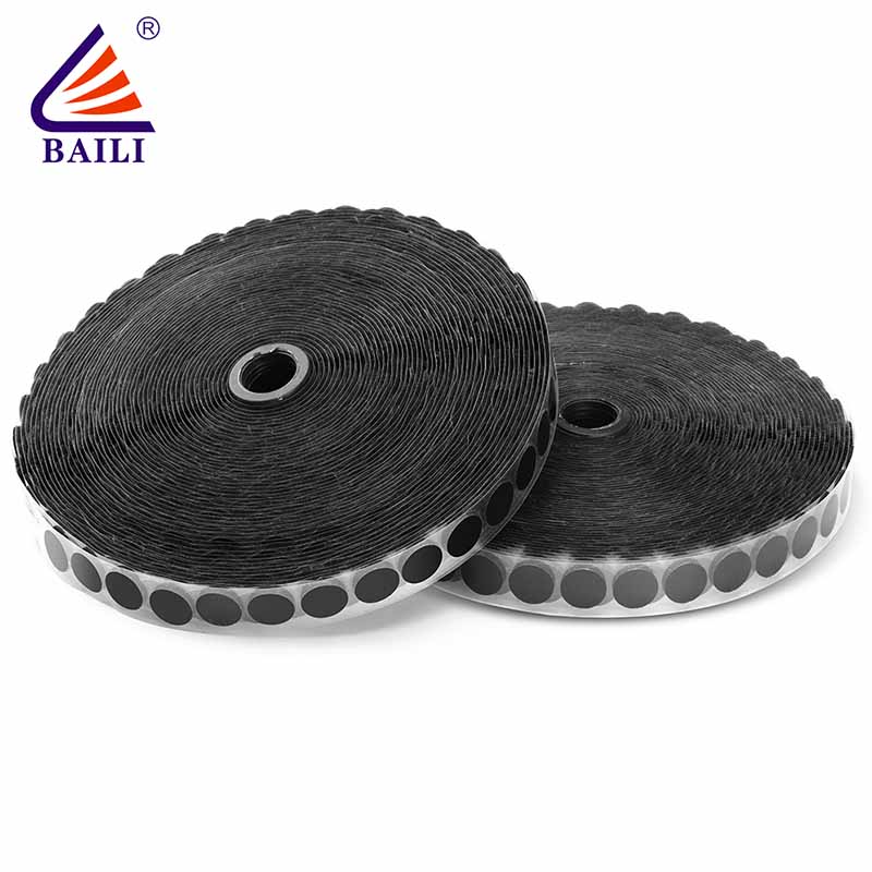 Strong adhesive hook tape hook and loop fastener tape roll coins